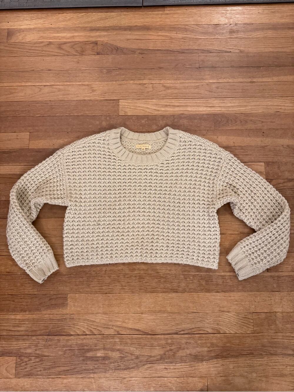 L.A. Hearts Women's Beige Cropped Sweater - Size XS
 b83